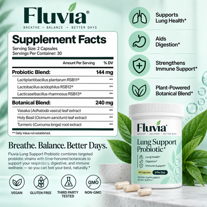 Fluvia® Lung Support Probiotic Supplement